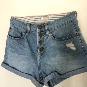 Roxy high waisted baggy denim short (25)